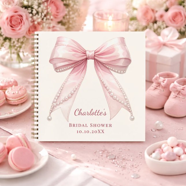 Libro de invitados Despedida de soltera lazo rosa  (Subido por el creador)