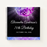 Libro de invitados Disco Ball Purple 70th Birthday<br><div class="desc">Eleva tu celebración de cumpleaños número 70 con nuestro Libro de invitados Disco Ball Purple 70th Birthday Party 70's. Este libro de huéspedes capta la esencia de la era de la discoteca, lo que lo convierte en la elección perfecta para un bash con temática disco o para cualquier evento en...</div>