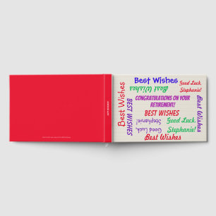Libro de invitados divertido y colorido para fiest