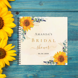 Libro de invitados ducha de novia girasoles eucali