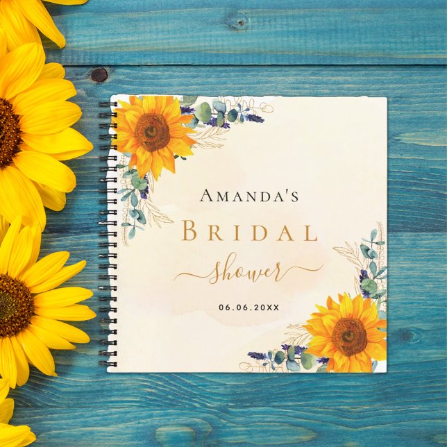 Libro de invitados ducha de novia girasoles eucali (Subido por el creador)