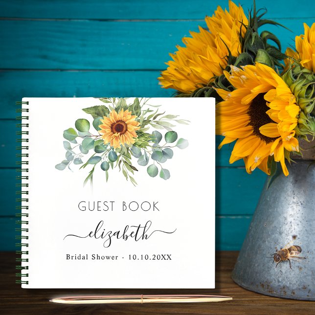 Libro de invitados ducha de novia girasoles eucali (Subido por el creador)