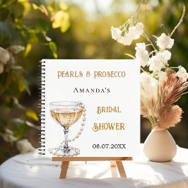 Libro de invitados ducha de novia perl prosecco