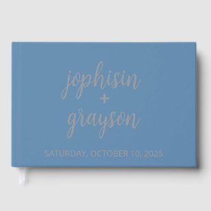 Libro de Invitados Dusty Blue • Libro Moderno de I