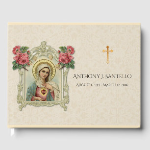 Libro de invitados en memoria de la Virgen María