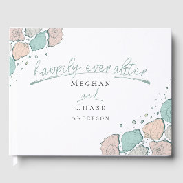 Libro De Invitados Feliz Desde Que Seashells Coral