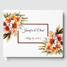 Libro de invitados floral