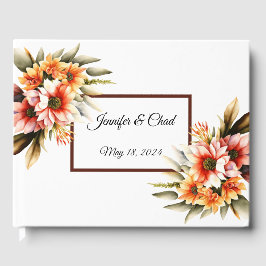 Libro de invitados floral