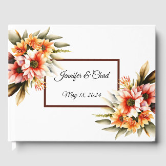 Libro de invitados floral