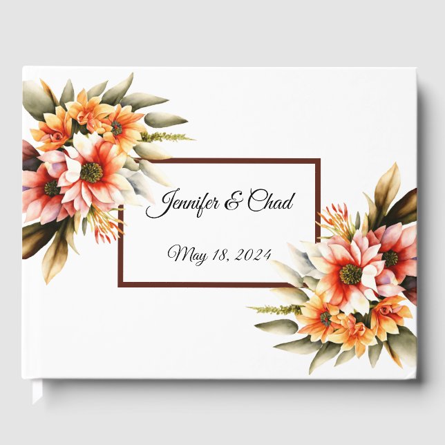 Libro de invitados floral (Anverso)