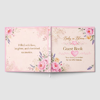 Libro de invitados floral Baby in Bloom 