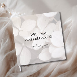 Libro de Invitados Floral Blanco Minimalista Moder