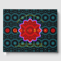 Libro de invitados florales Art Deco