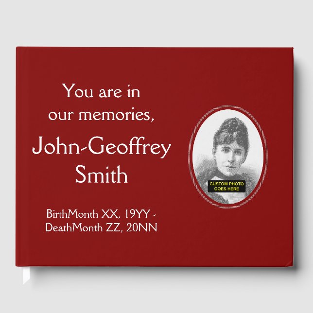 Libro de invitados funeral/conmemorativo respetabl (Anverso)