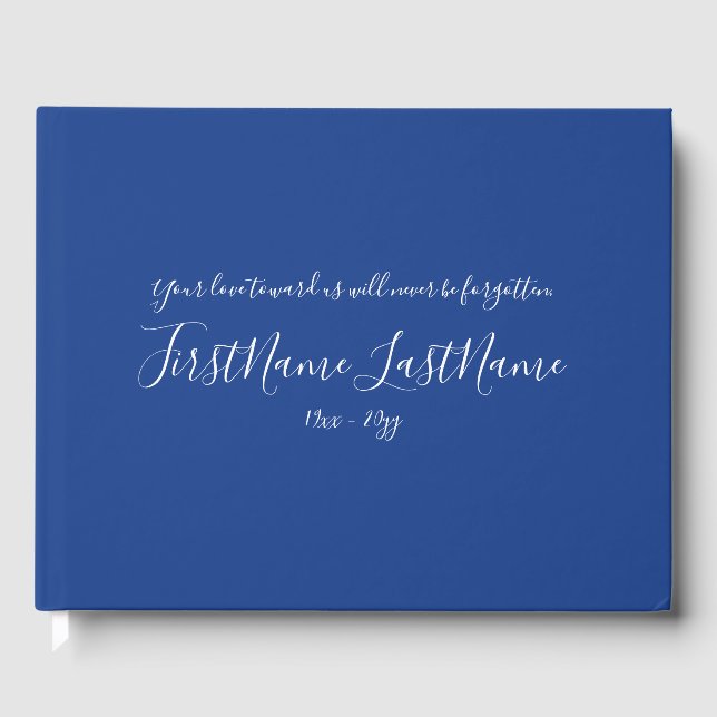 Libro de invitados funerales/conmemorativos sobrio (Anverso)