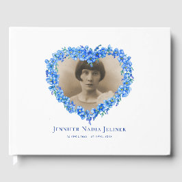 Libro de invitados funerales olvidar-me-nots flore