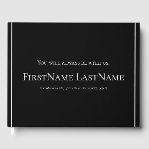 Libro de invitados funerales simple y respetable