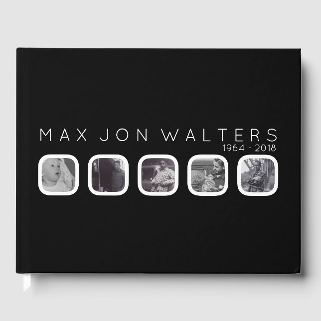 libro de invitados funerarios de cinco ventanas (Anverso)