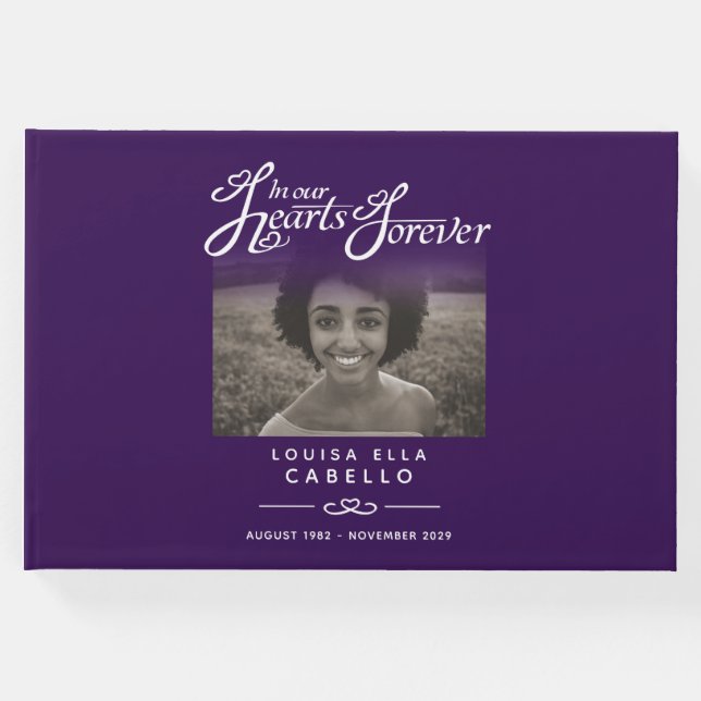 Libro de invitados funerarios en nuestros corazone (Anverso)