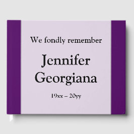 Libro de invitados funerarios lúgubre y respetable