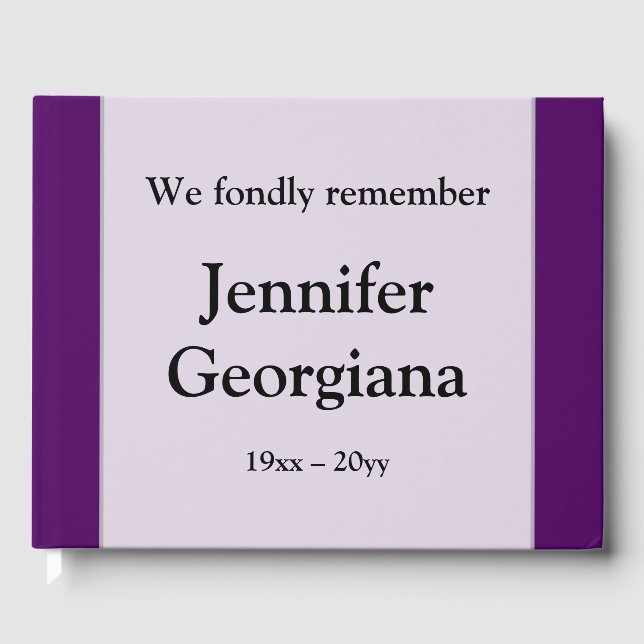 Libro de invitados funerarios lúgubre y respetable (Anverso)