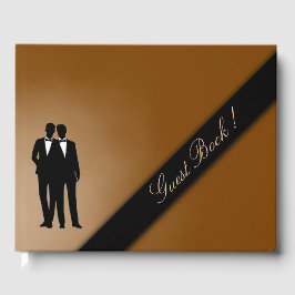 Libro de invitados Gay Boda Chocolate Brown