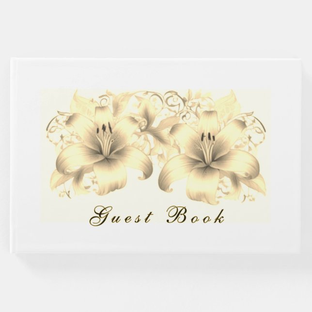 Libro de invitados Golden Lilies (Anverso)
