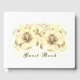 Libro de invitados Golden Lilies
