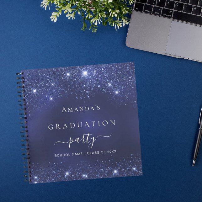 Libro de invitados graduación azul marino brillo 2 (Subido por el creador)