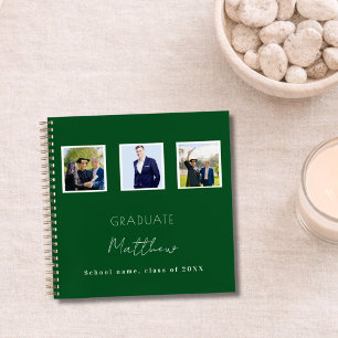 Libro de invitados graduación verde blanco foto no