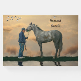 Libro De Invitados Gray Horse And Groom OTTB