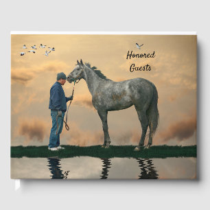 Libro De Invitados Gray Horse And Groom OTTB