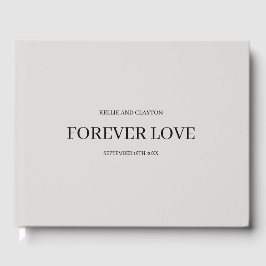 Libro de invitados Gray Simple Boda