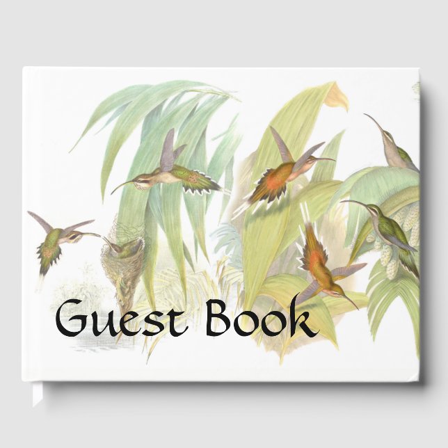 Libro de Invitados Hummingbird Birds Willife Nest (Anverso)