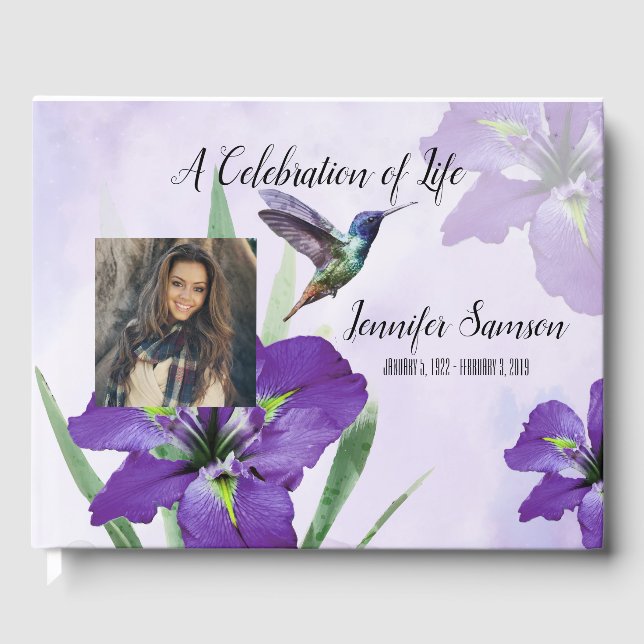 Libro de invitados Hummingbird & Iris (Anverso)