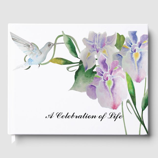 Libro de invitados Hummingbird & Iris (Anverso)