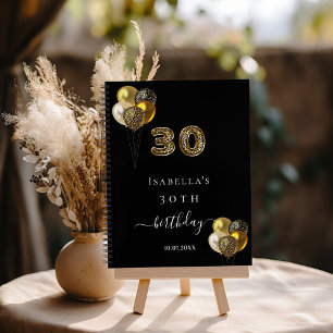 Libro de invitados impresión de leopardo de oro ne