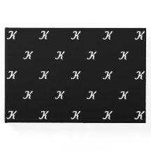 Libro de invitados inicial (blanco y negro)