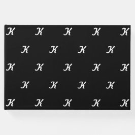 Libro de invitados inicial (blanco y negro)