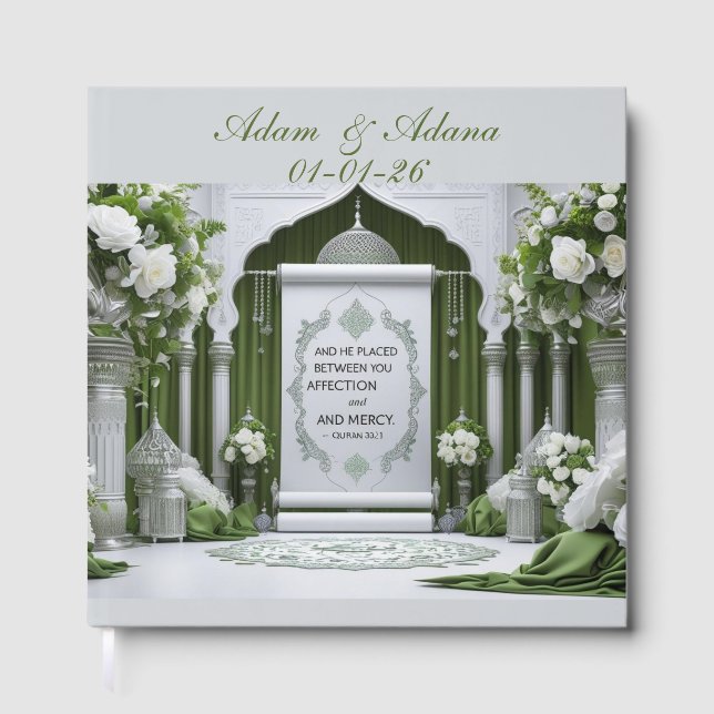 Libro de invitados islámico personalizado para bod (Anverso)
