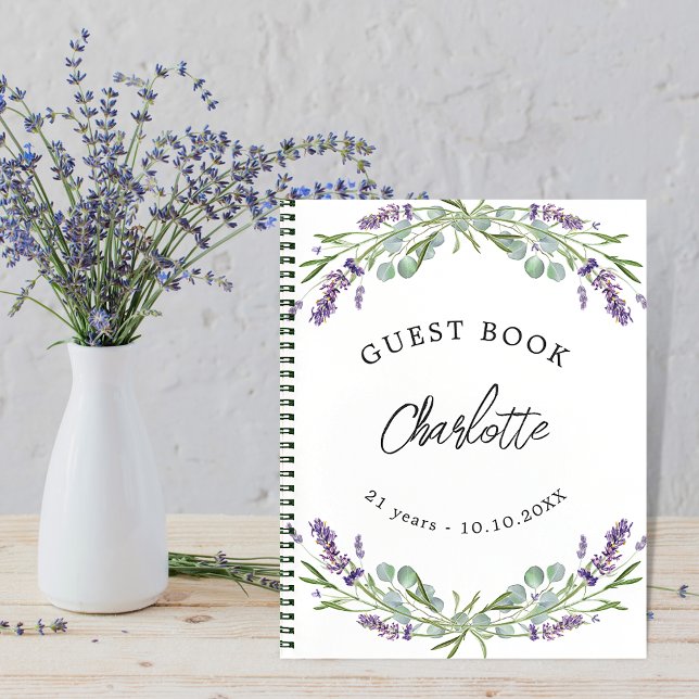 Libro de invitados lavender violet eucalyptus (Subido por el creador)