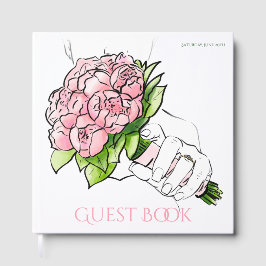Libro de Invitados - Mano de Novia con Anillo y Pe