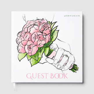 Libro de Invitados - Mano de Novia con Anillo y Pe