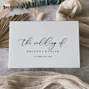 Libro de invitados Minimalista Boda de Moda con cl