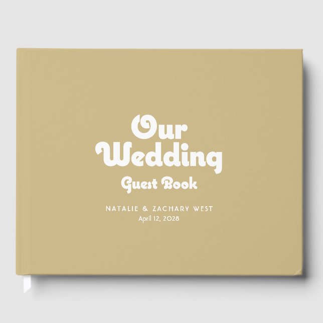 Libro de invitados Minimalista Retro (Anverso)