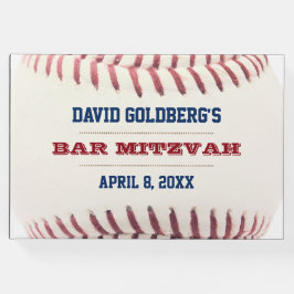 Libro de invitados Mitzvah Bar de béisbol