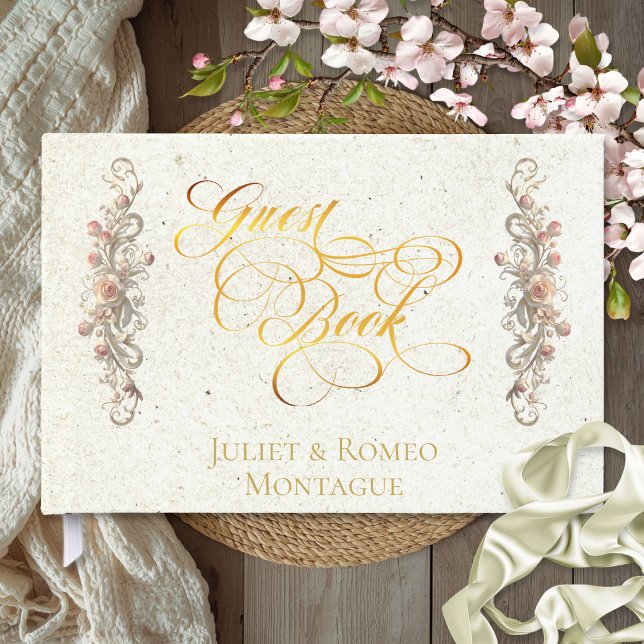 Libro de Invitados Monograma de Corazón y Borde de (Subido por el creador)