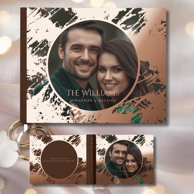 Libro de invitados Moody Brown Elegant Relieve met (Subido por el creador)