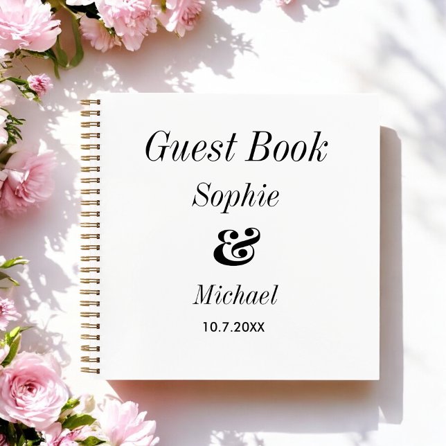 Libro de invitados negro blanco para boda (Subido por el creador)