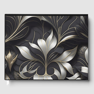 Libro de Invitados Negro Moderno